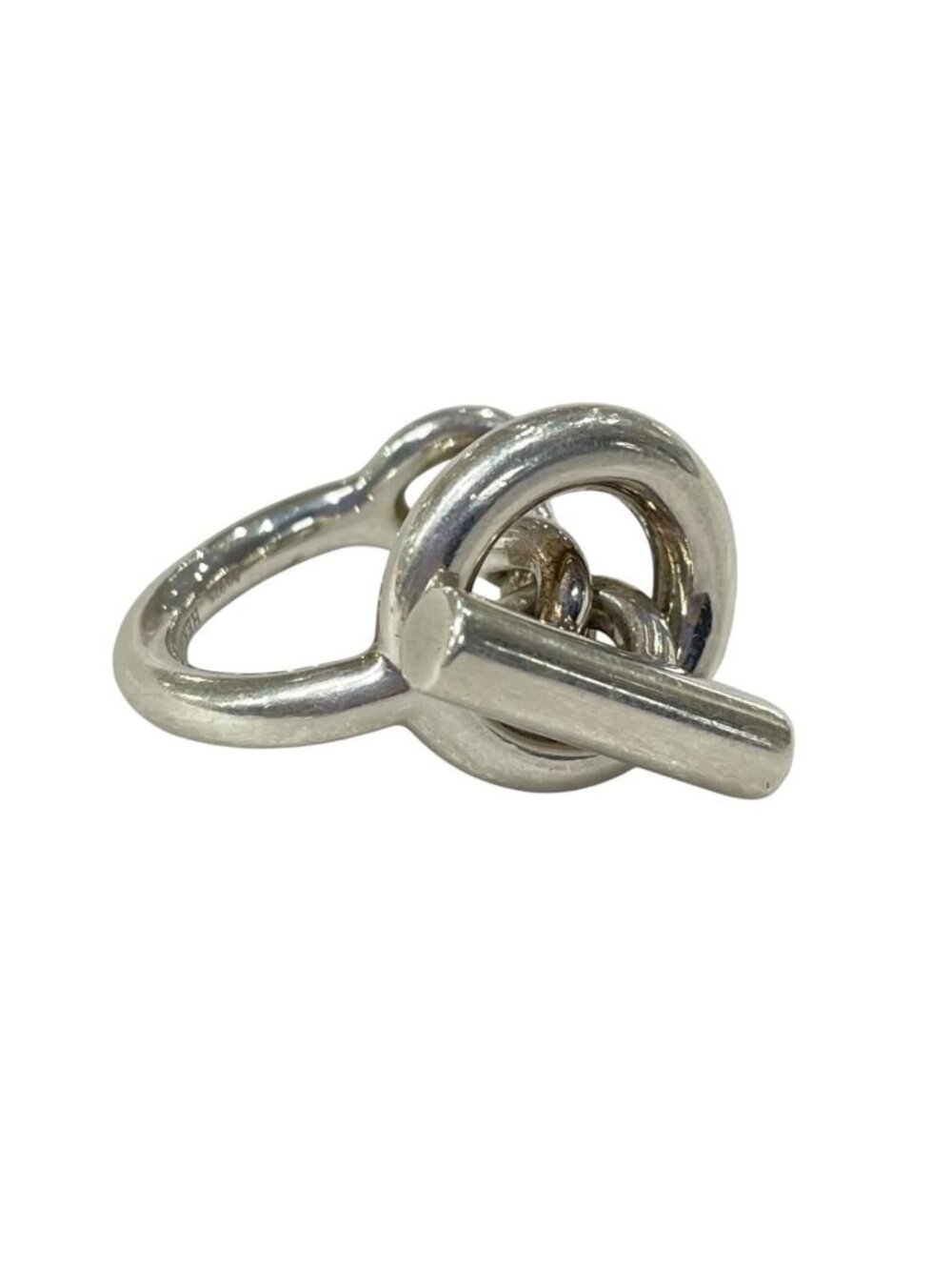 Hermes Ring Croisette GM Chain 52 Silver